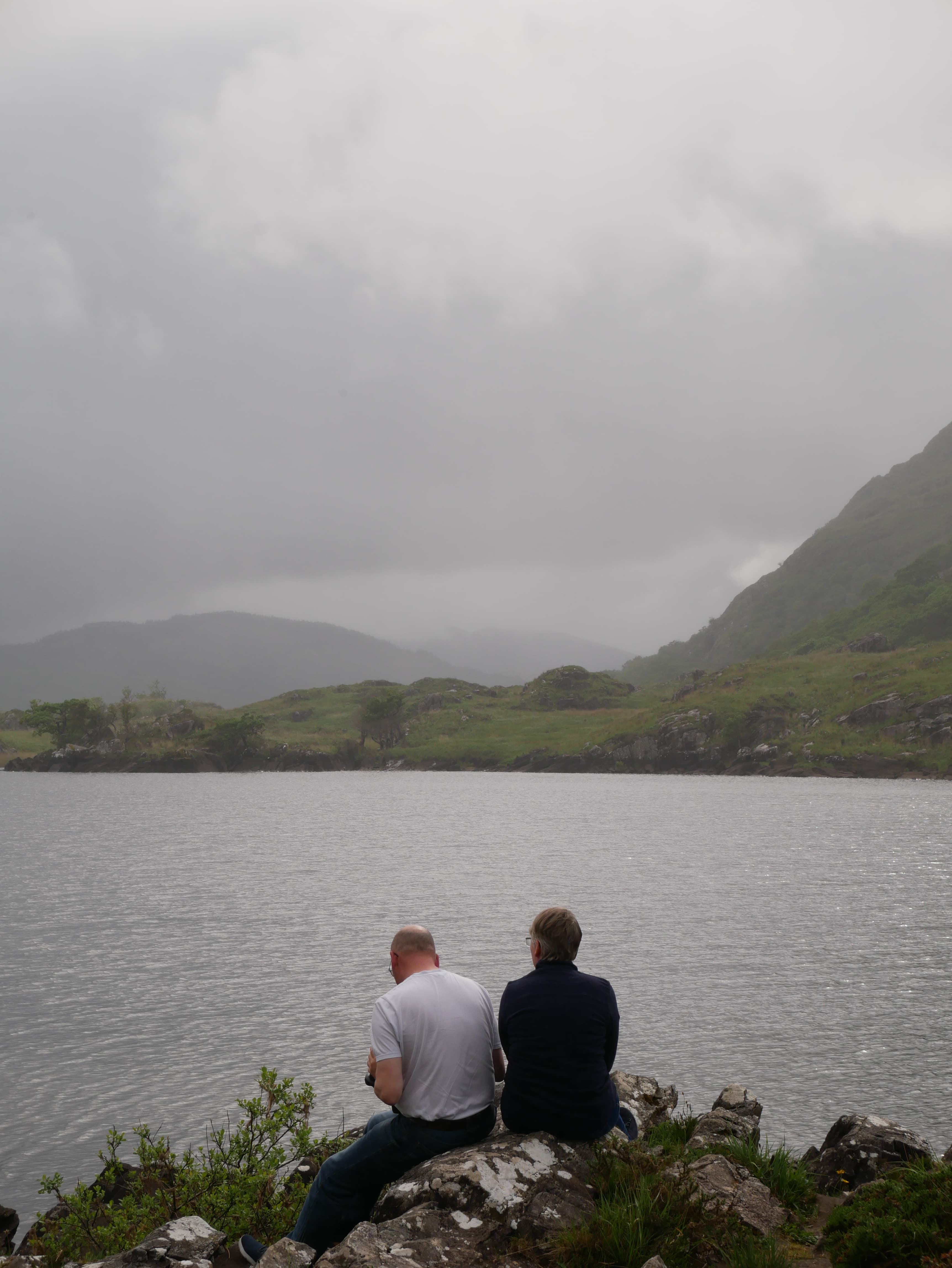 Coastal islands and inlets seen through mist