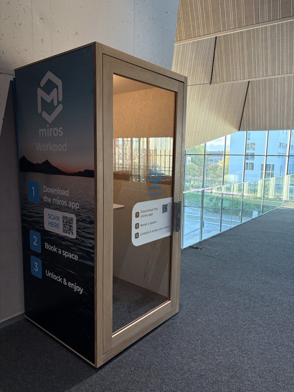 A miros workpod installed in a real environment